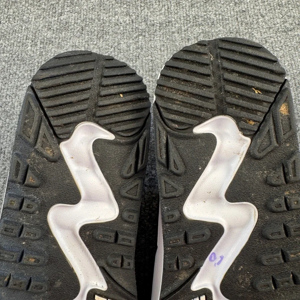 Nike Air Max 90 G Golf Shoes Mens 9.5 White Black Good CU9978-101 Spikeless
